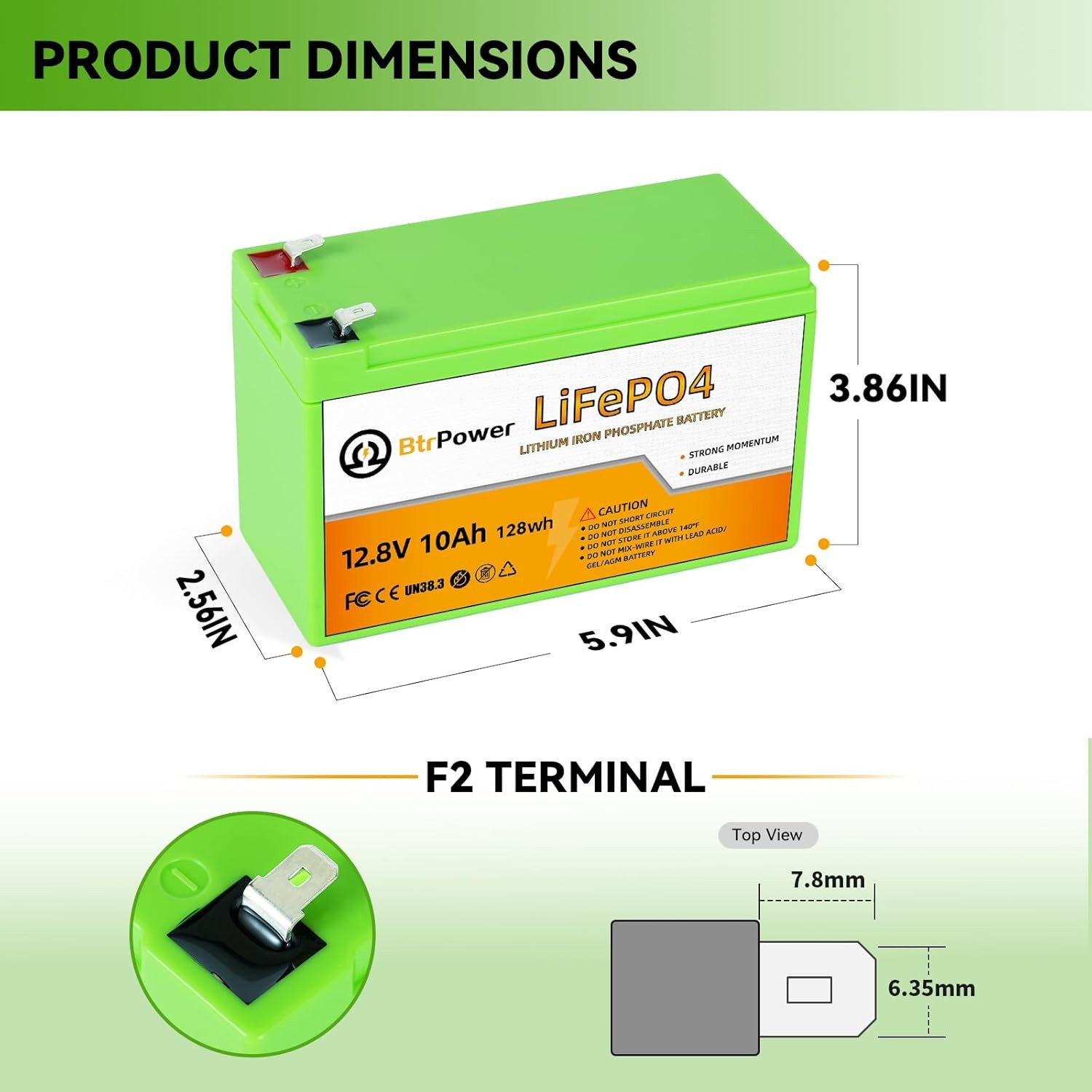 12V 10Ah LiFePO4 Battery 10A BMS Cyberpower UPS, Fishfinder, Power Wheels