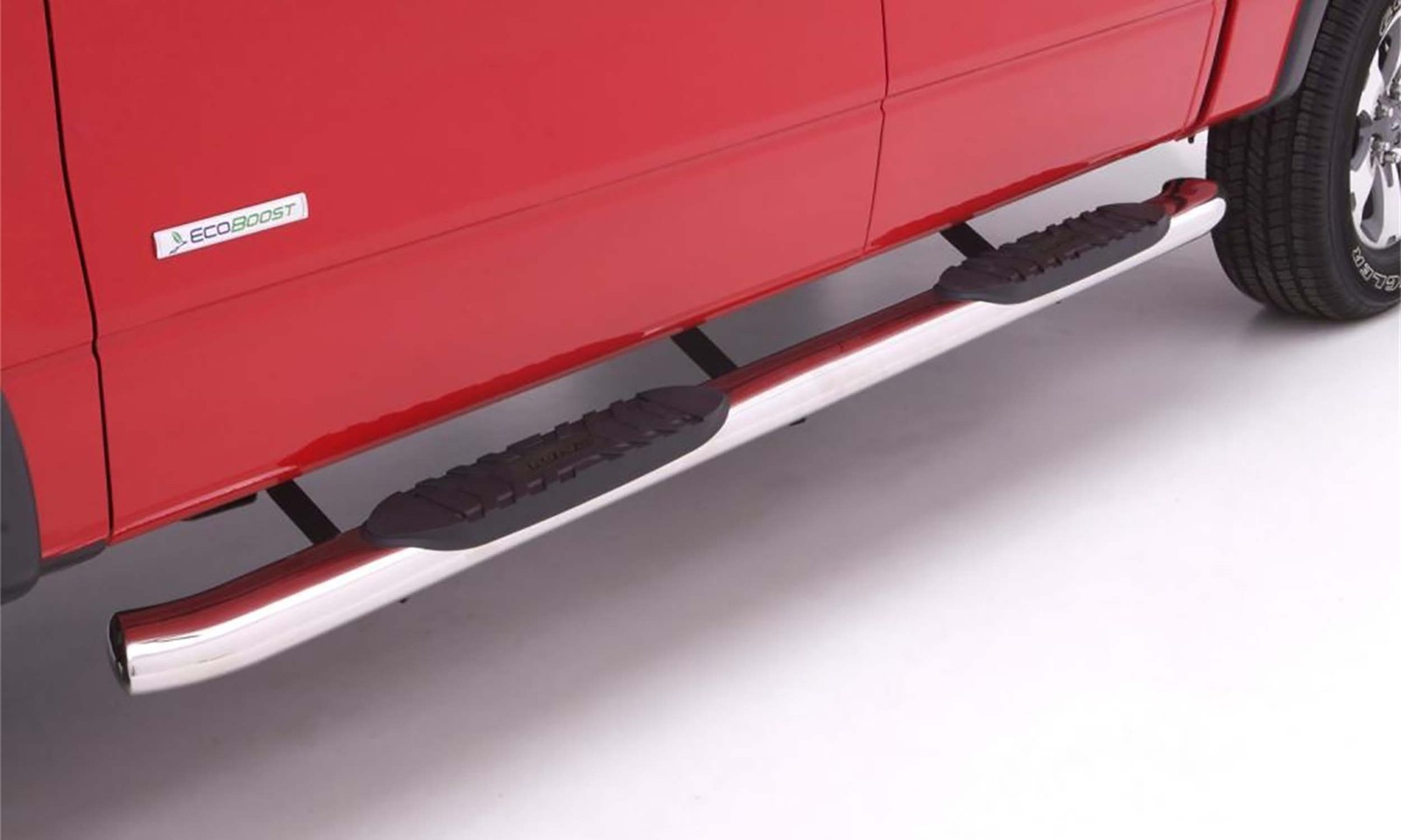 Lund 23789010 5 Inch Oval Curved Nerf Step Bars Polished Stainless