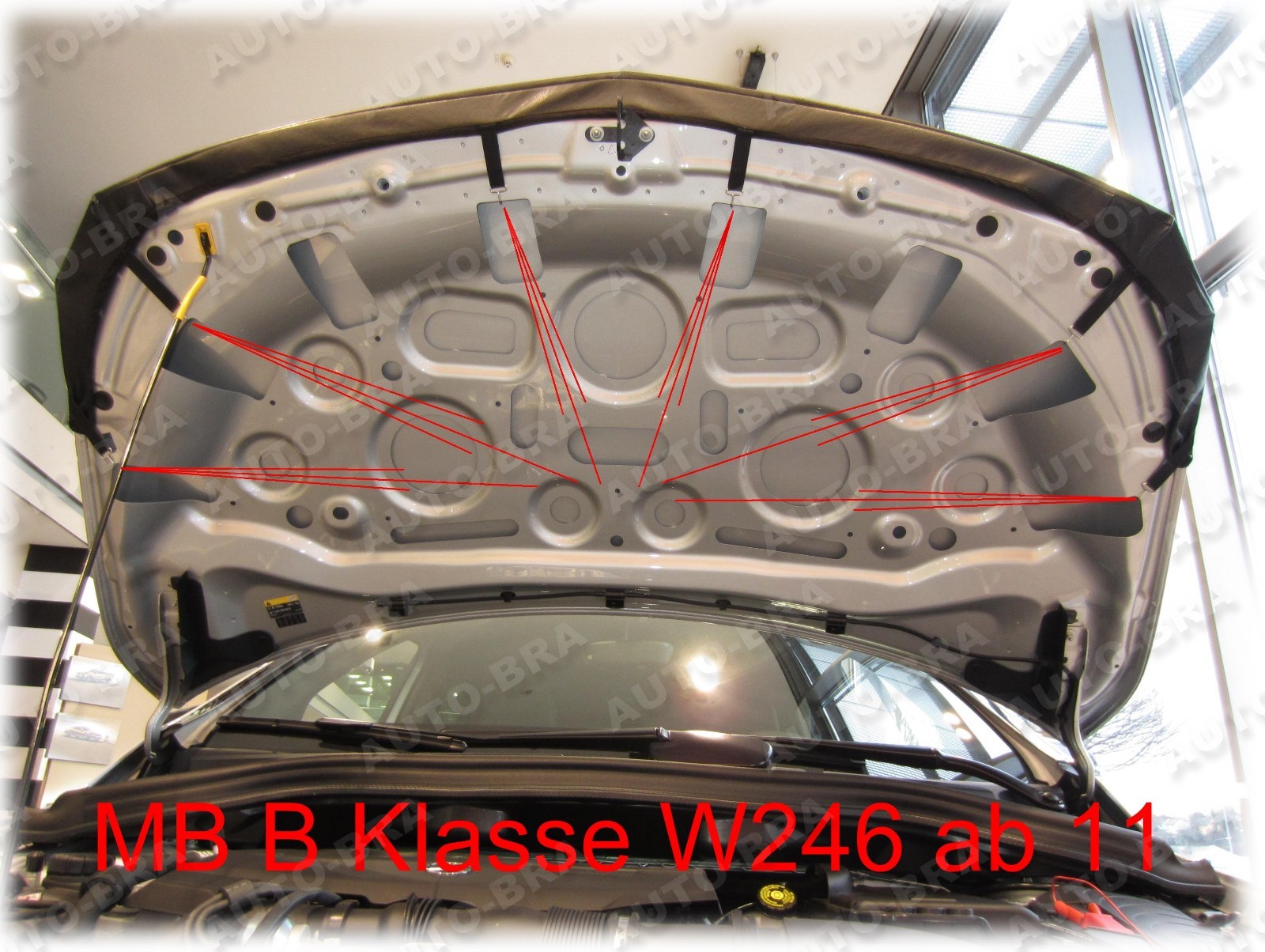 Bra for Mercedes B-Class W246 manufactured 2012 -2018 stone chip protection h…