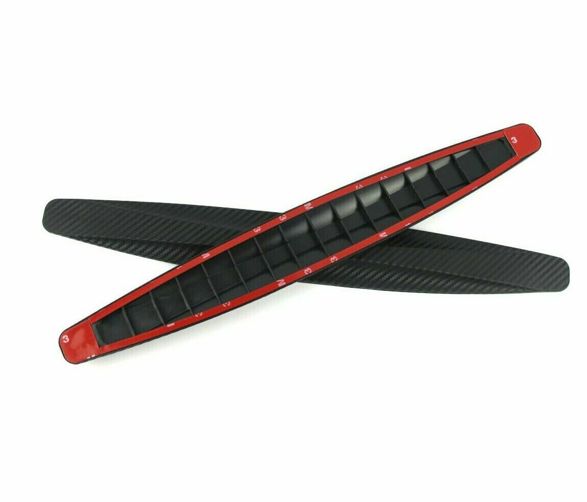 2Pcs Car Bumper Guard Carbon Fiber Anti-rub Strip Body Corner Protector Adhesive