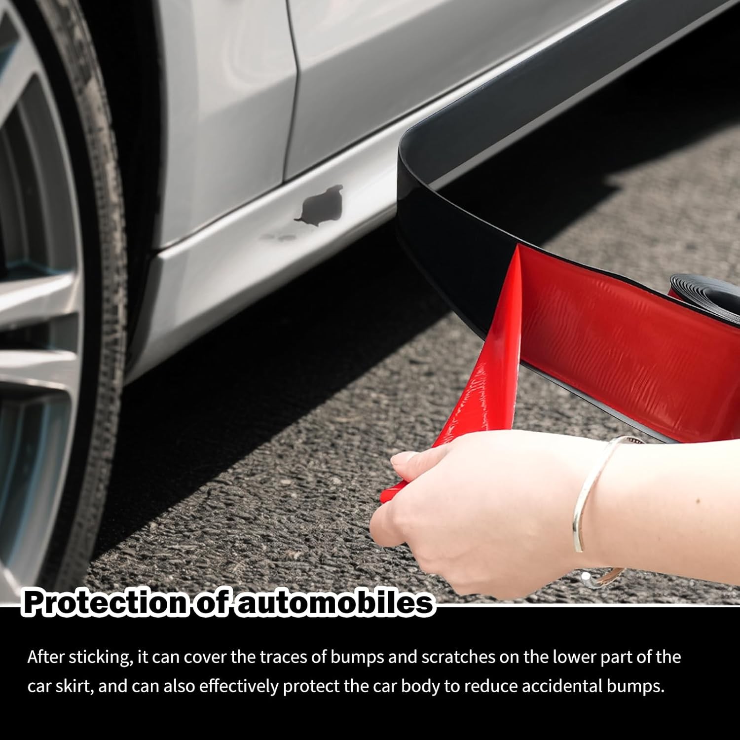 For Most Chrysler 4M Rubber Side Skirt Rocker Panel Trim Bumper Protector Strip