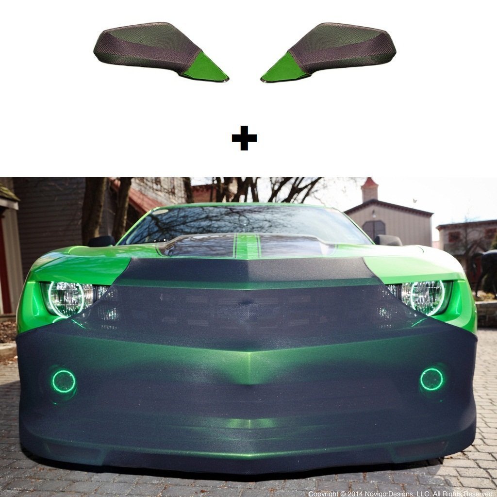 Camaro NoviStretch Front + Mirror Bra Covers Fits: 5th Gen 10-15 FBM550C + MC150