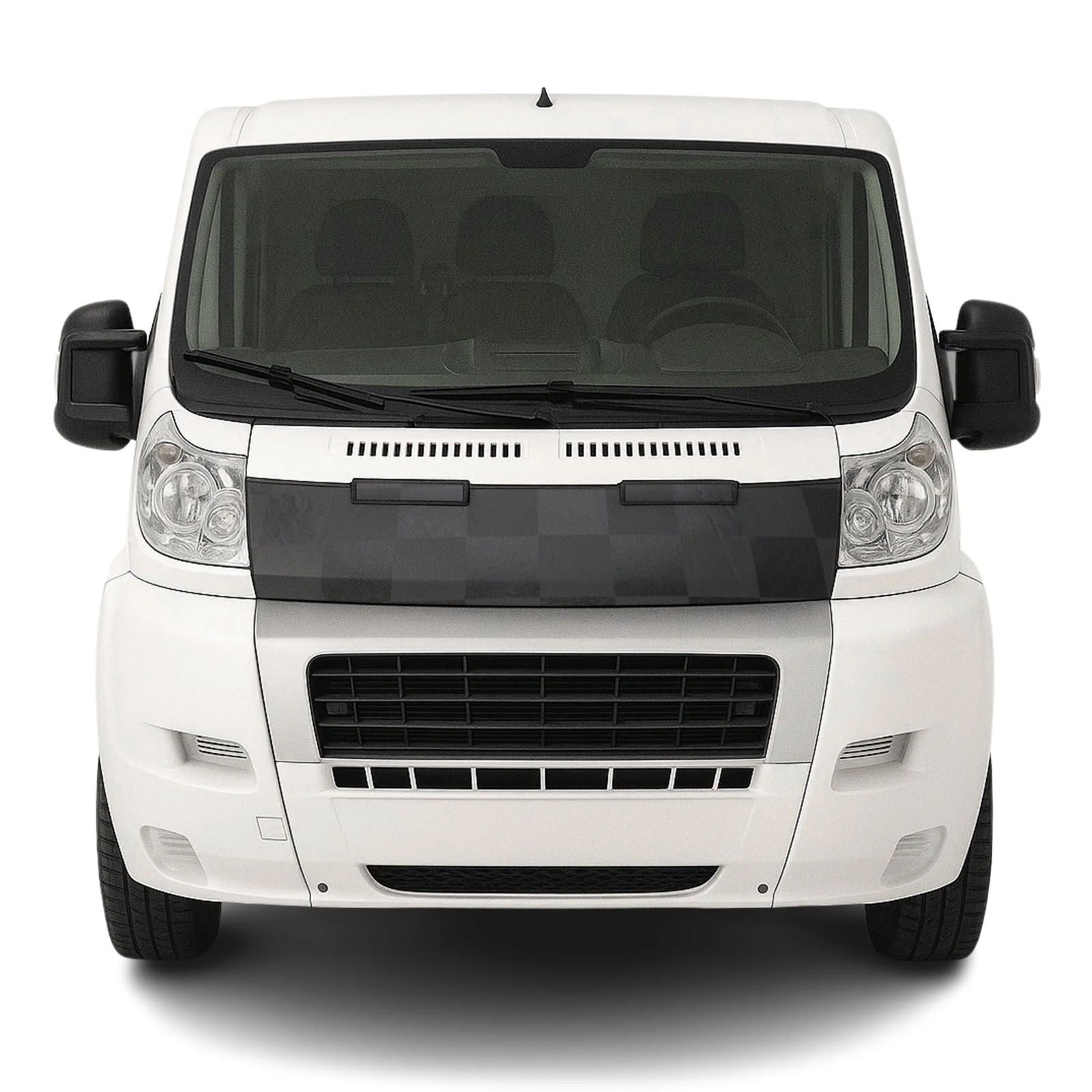 2014-2022 RAM ProMaster Car Bonnet Mask Hood Bra Black Chequered 1 Pc