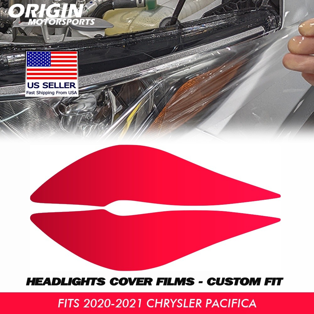 PreCut Headlights Protection Clear Covers PPF For 2020-2021 Chrysler PACIFICA