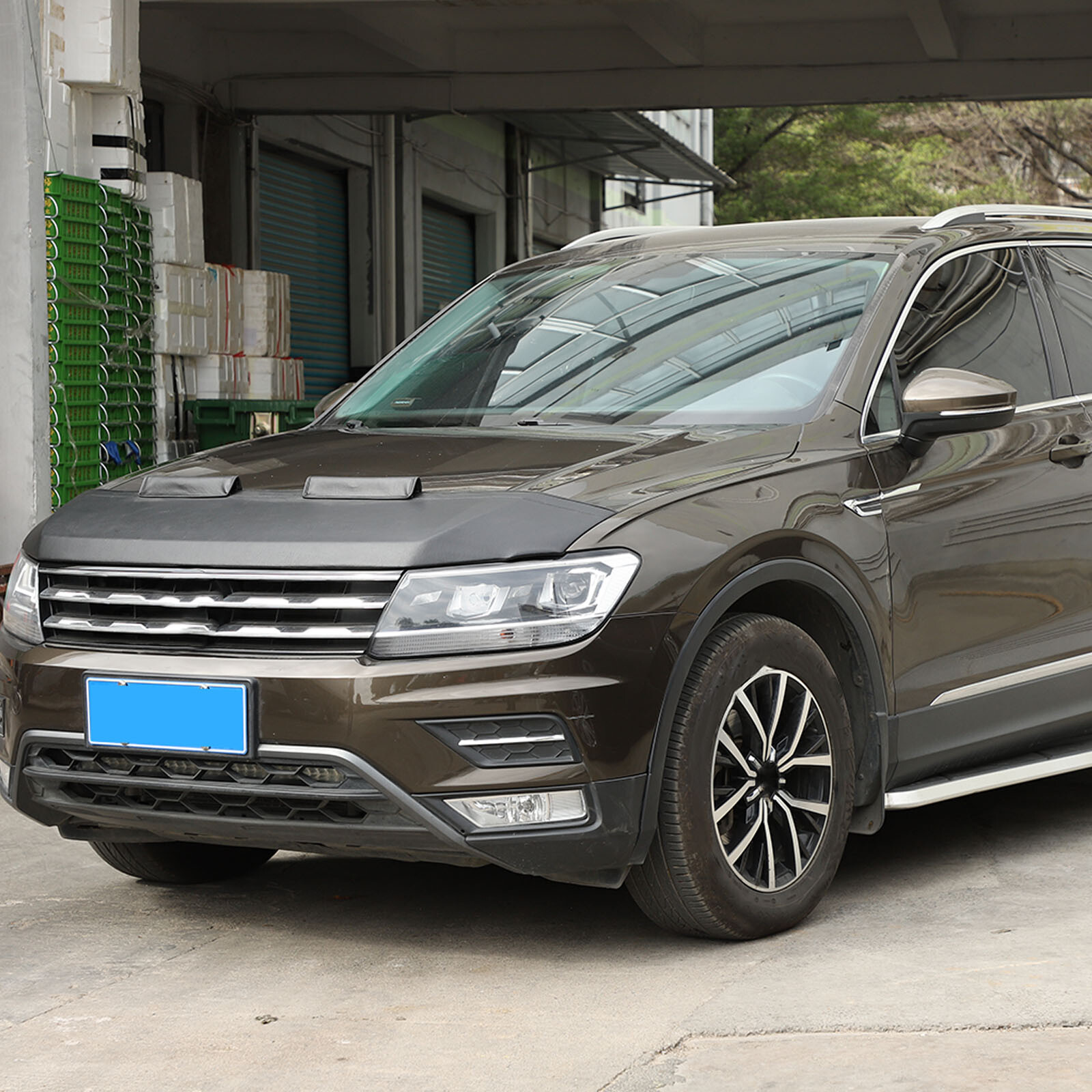 Front Hood Cover Engine End Bra Protector for Volkswagen VW Tiguan 2018-24 Black