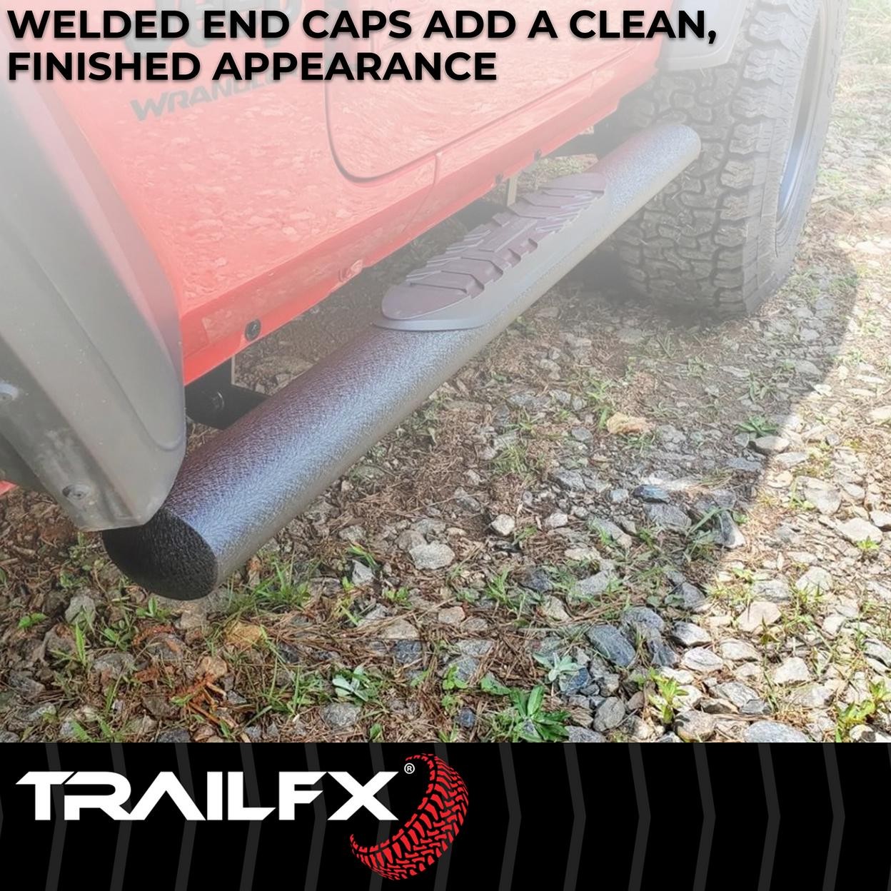 TrailFX A1561T 4 Inch Oval Straight, Rocker Panel Mount