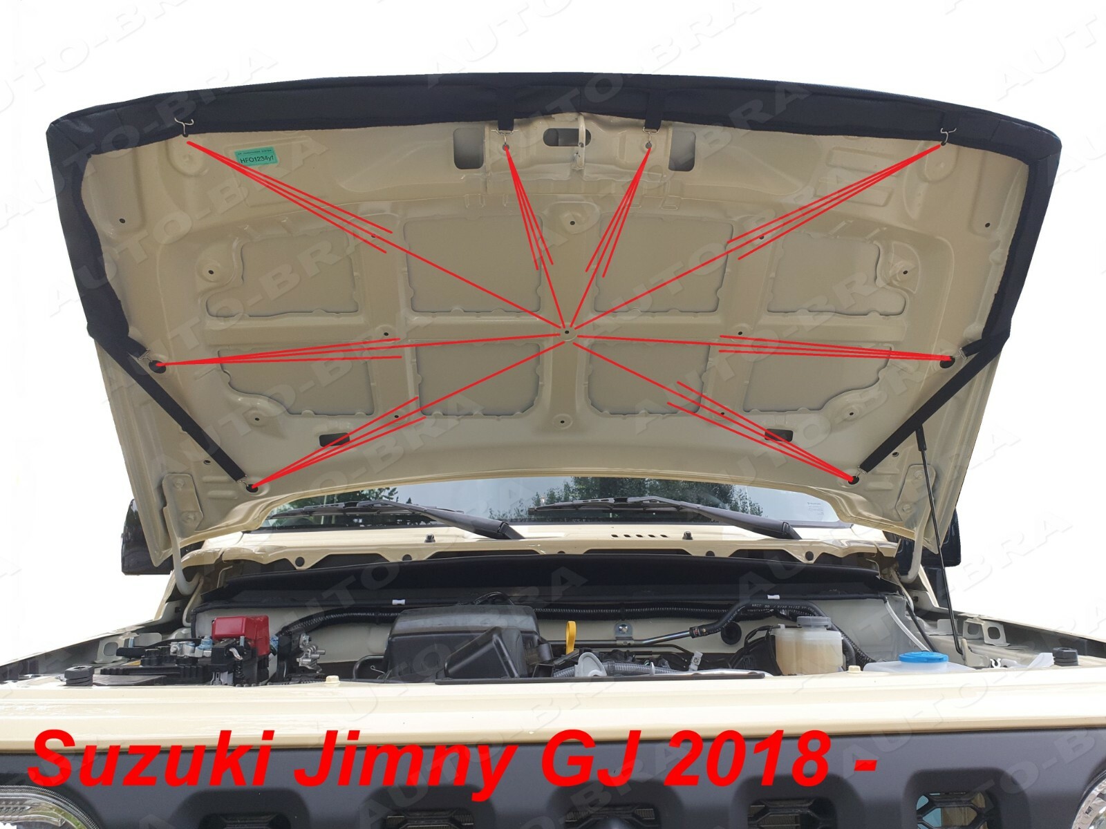 Car bra for Suzuki Jimny GJ manufactured from 2018 + Rhio logo stone chip pro…
