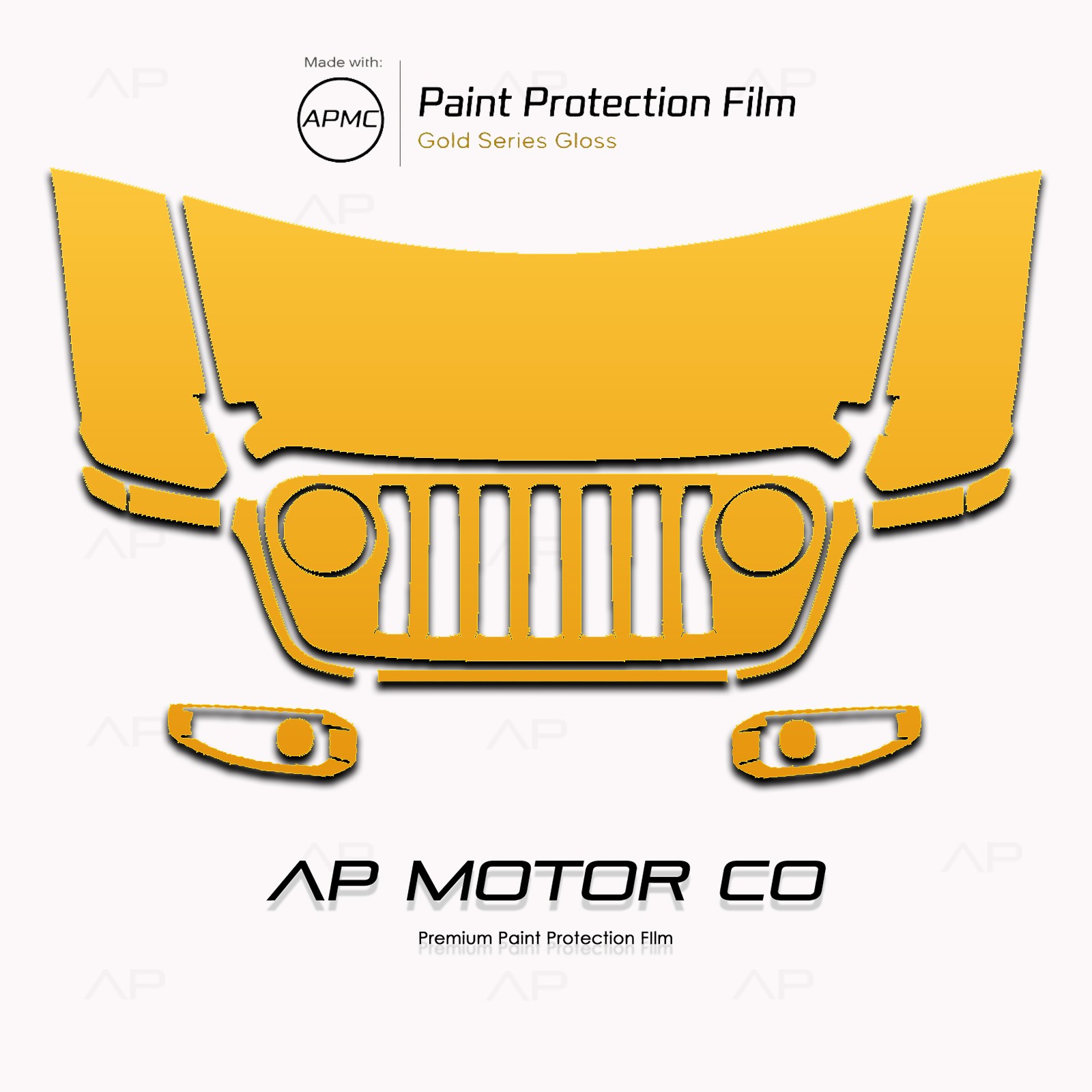 Jeep Wrangler 2019-2023 Series Pre Cut Paint Protection Film Clear Bra PPF