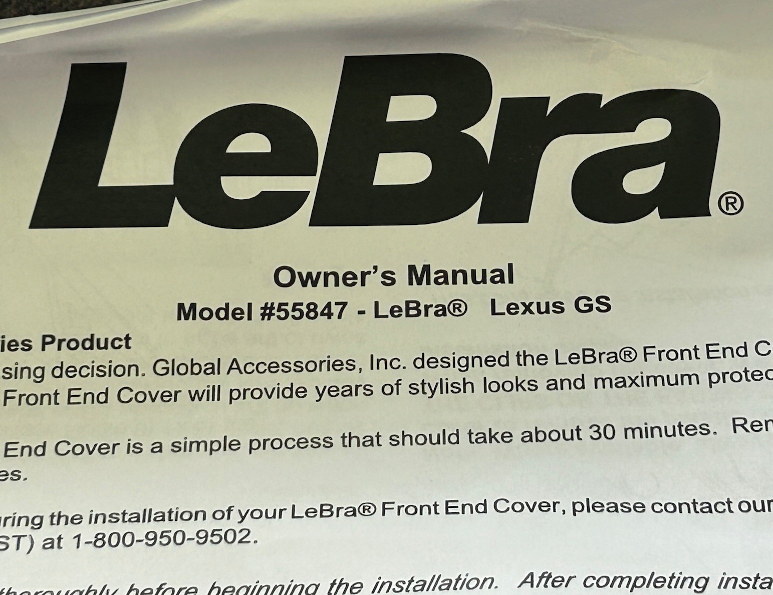 Covercraft LeBra Custom Front End Cover for Lexus GS Models 2001-2004 (PINHOLES)