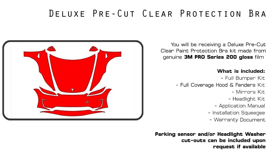 Tesla Model 3 Performance 2024 3M PRO Series PreCut Paint Protection Film PPF
