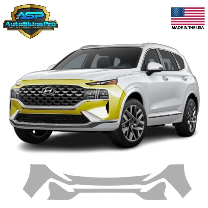 21-23 Santa Fe Pre-Cut Front Bumper Paint Protection Clear Film PPF