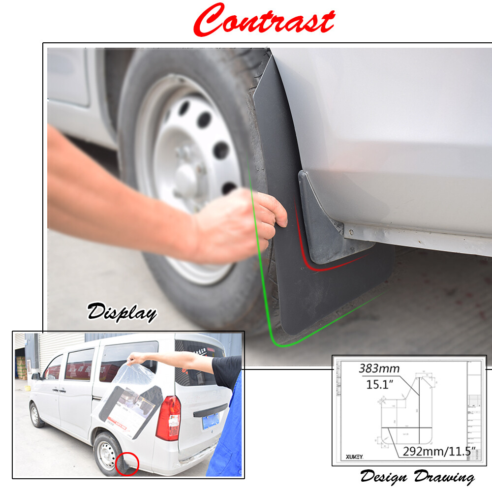 XUKEY Universal Rally Mud Flaps Mudguards Splash Guards Mudflaps Fender For SUV