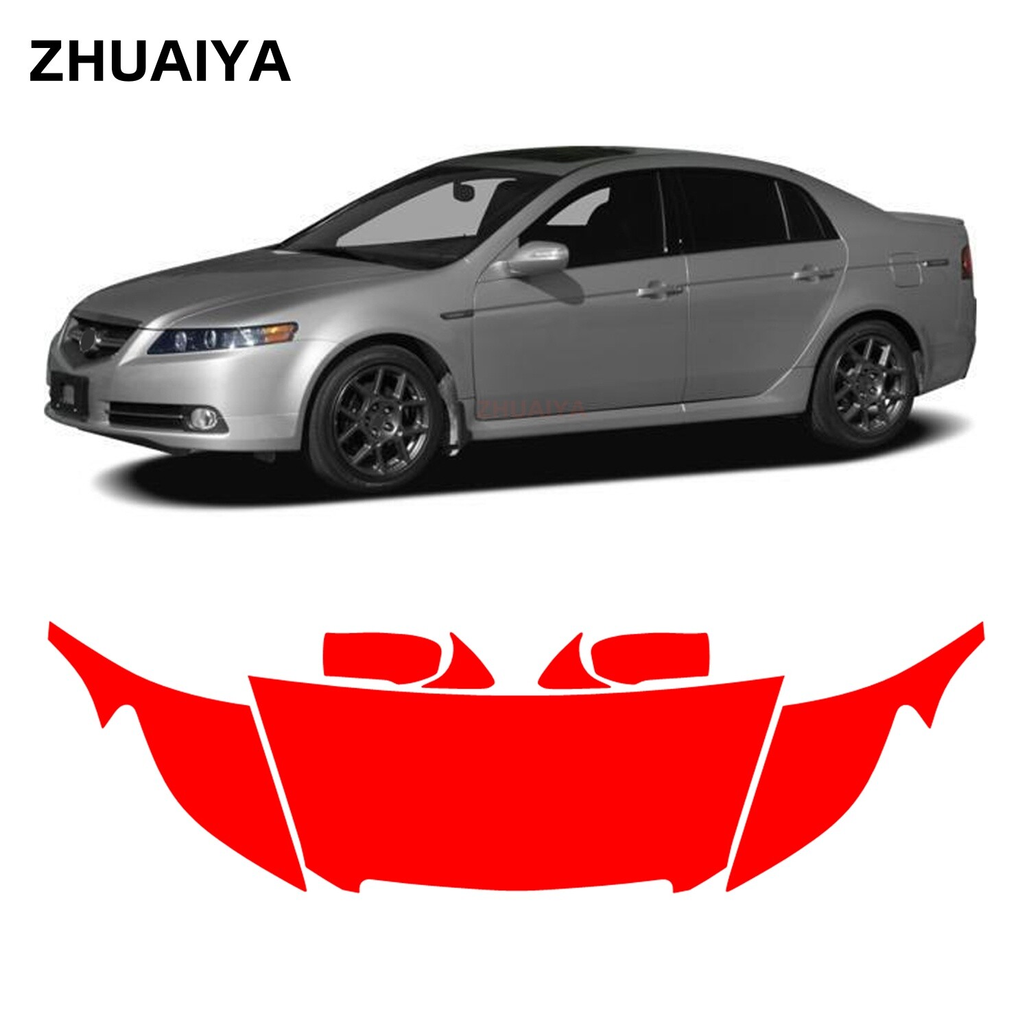 Partial Hood + Fenders PPF Paint Protection Film For Acura TL 2007-2008