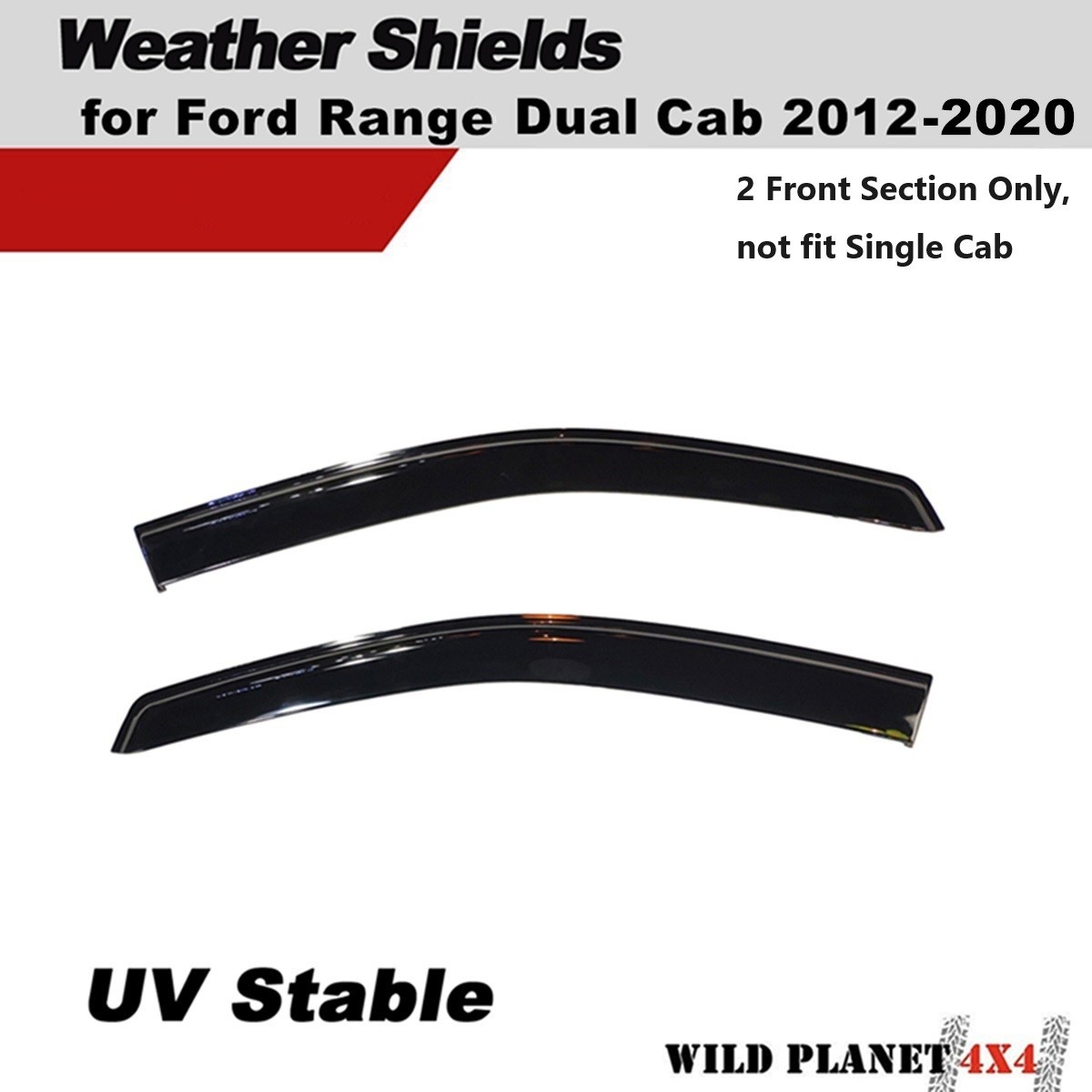 Front Weather Shield for Ford Ranger PX123 12-20/BT50 12-19 Dual Cab