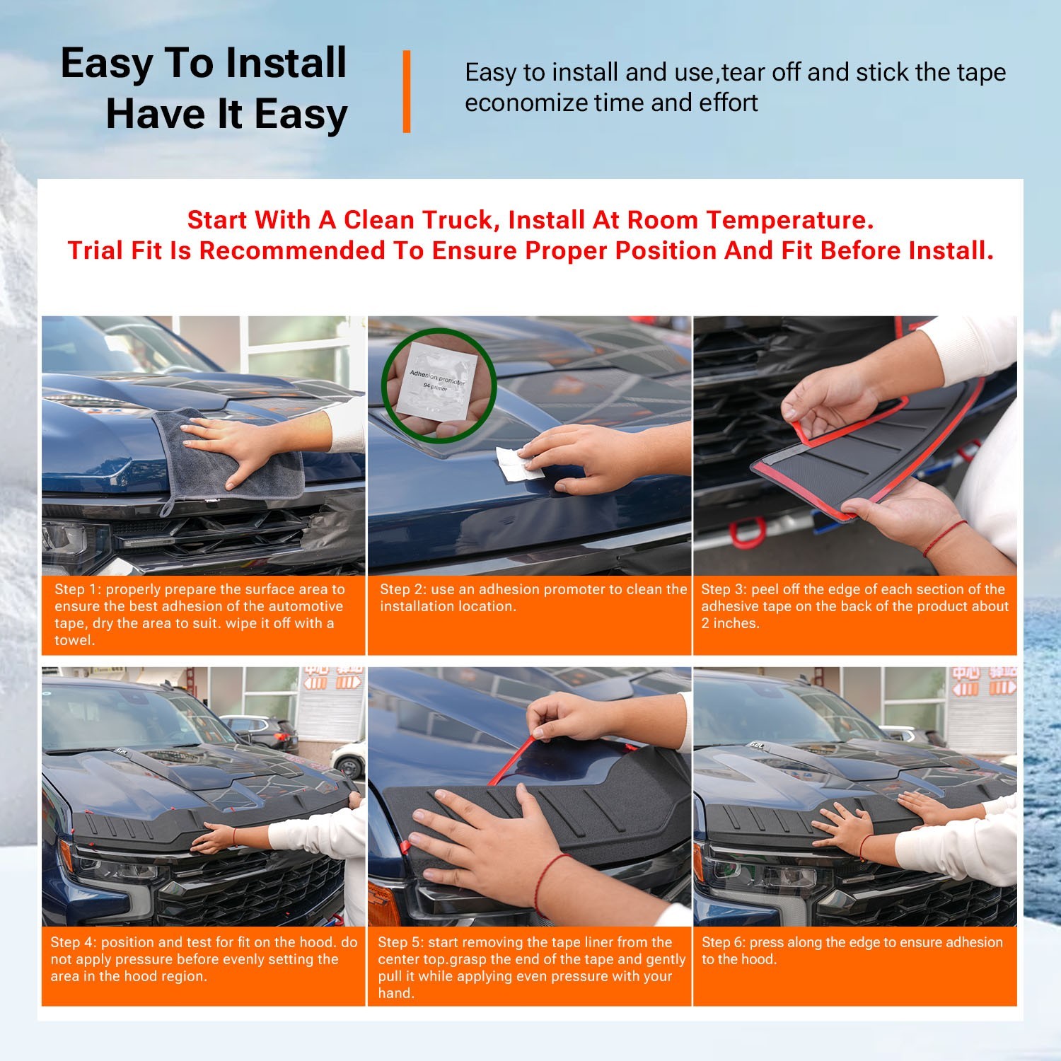 Hood Protector Compatible with 2019-2026 Dodge RAM 1500 Deflector Upgraded TPE
