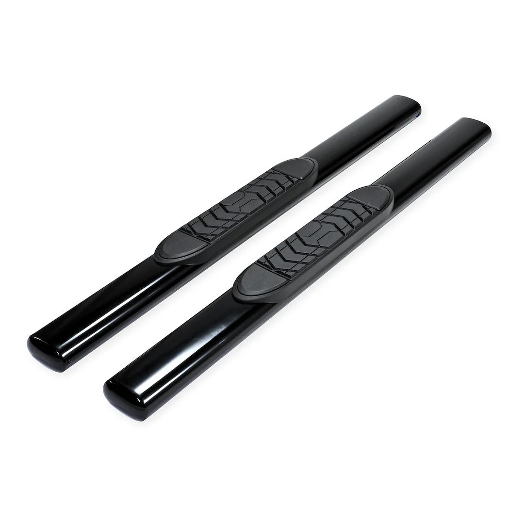 TrailFX 5″ Oval Straight Step Bar For GM Silverado/Sierra Standard-Black (A7001B