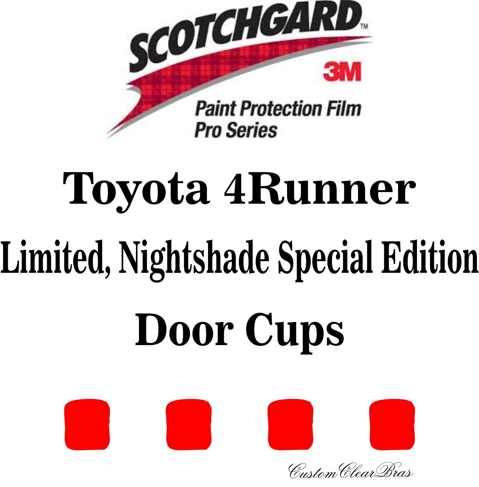 3M Scotchgard Paint Protection Pro Serie 2014-2021 2022 Toyota 4Runner Limited