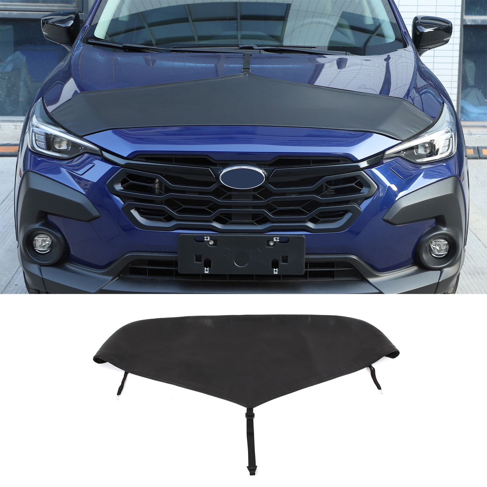 Front End Bumper Hood Mask Bra Cover Fits For Subaru Crosstrek 2024 2025 Lether
