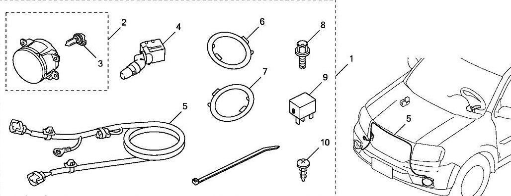Genuine OEM Honda Pilot Foglight Kit 2012 – 2015 (08V31-SZA-100C)