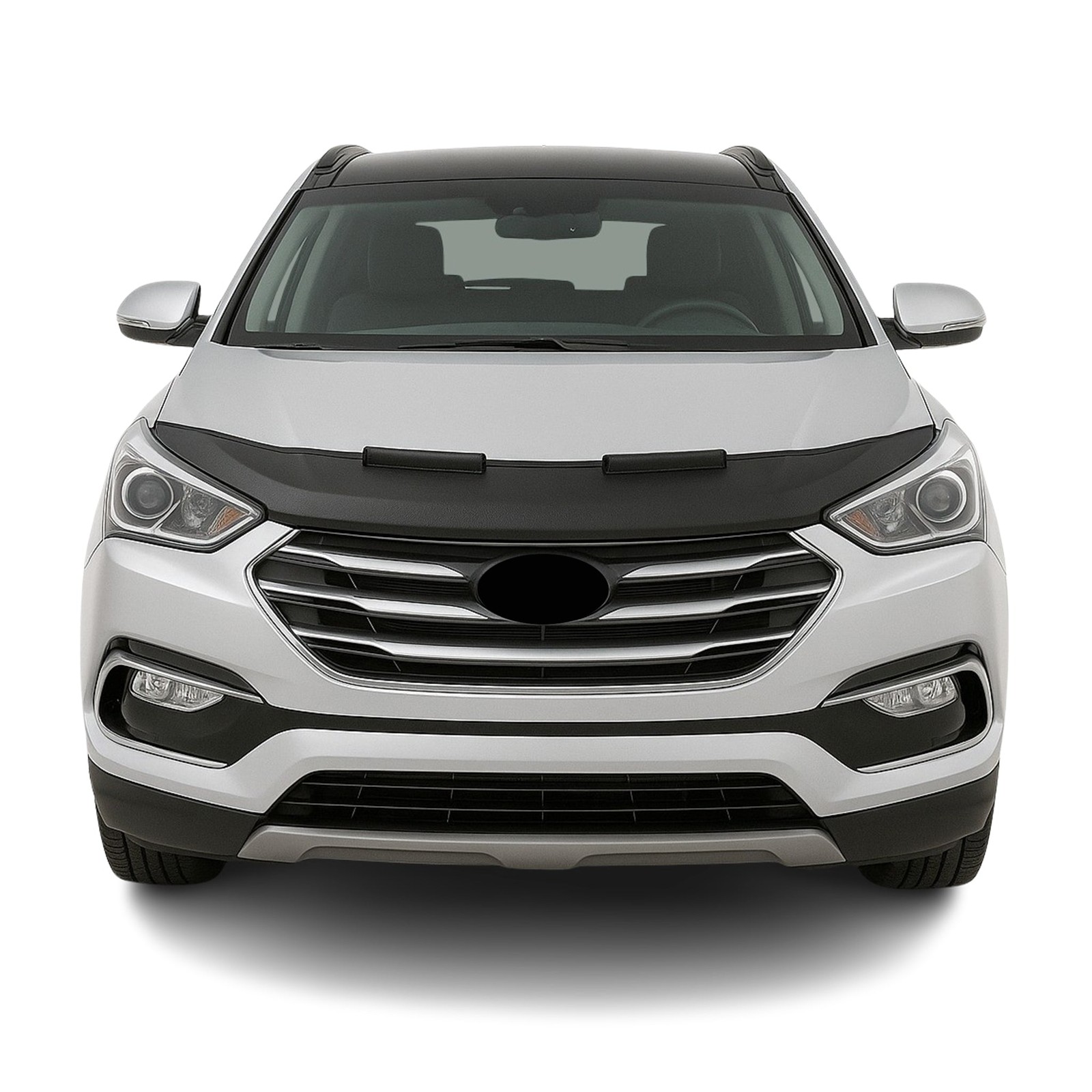 Car Bonnet Mask Hood Bra for Hyundai Santa Fe 2013-2018 Black 1 Pc