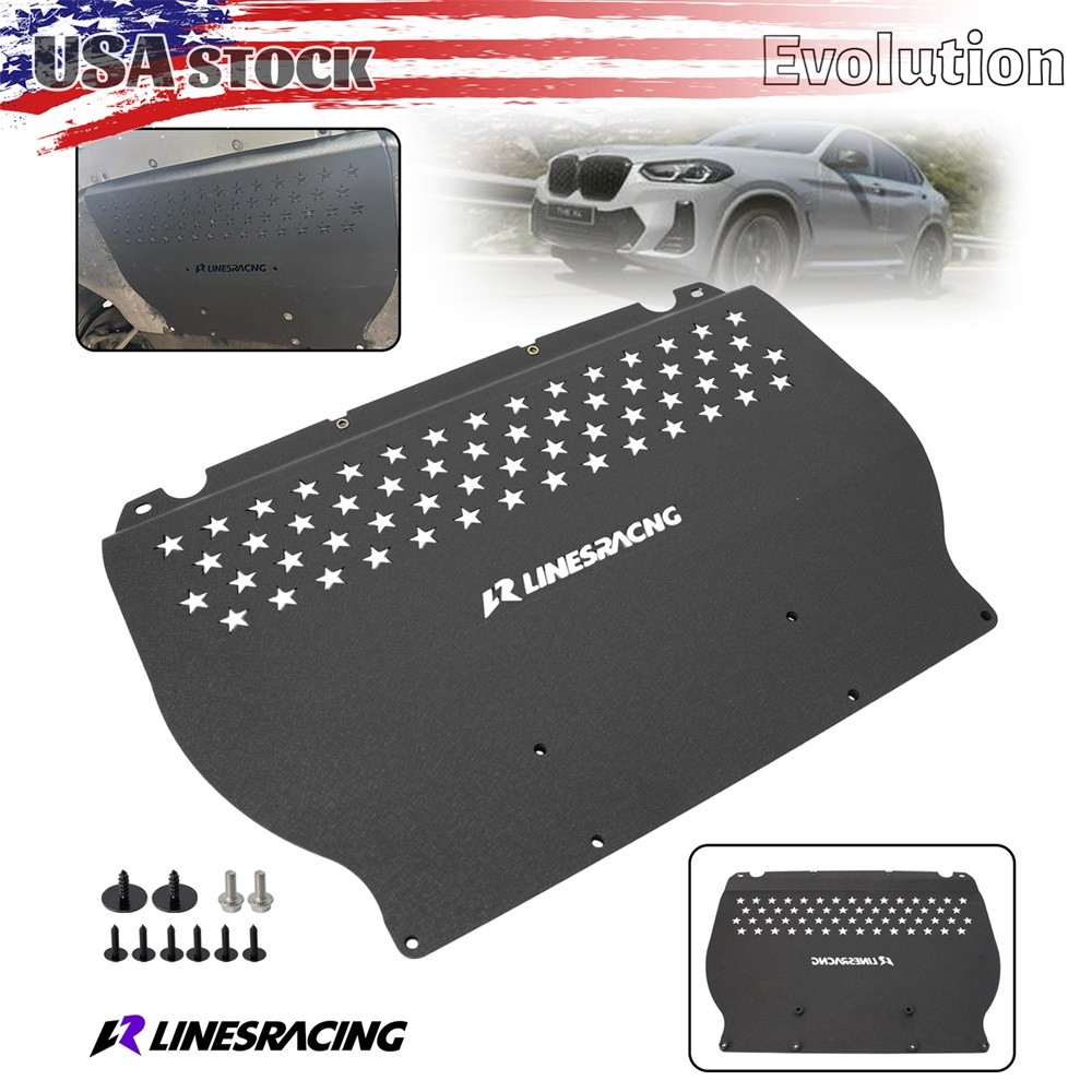 Black Aluminum Skid Plate for BWM F97 F98 X3 M Competition X4 S58 3.0L 2019-2024