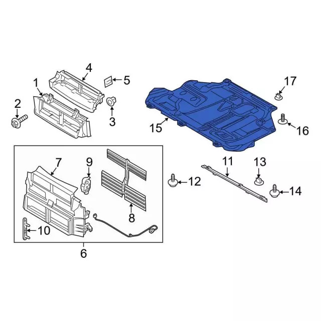 Genuine Ford OEM Powertrain Skid Plate F1FZ-6P013-B