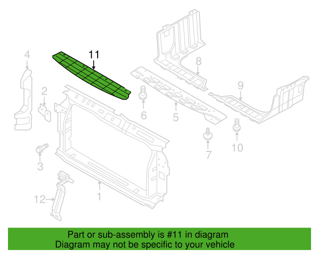 ✅GENUINE✅ Radiator Support Upper Guide for 2012-2017 Hyundai Accent 291351R510