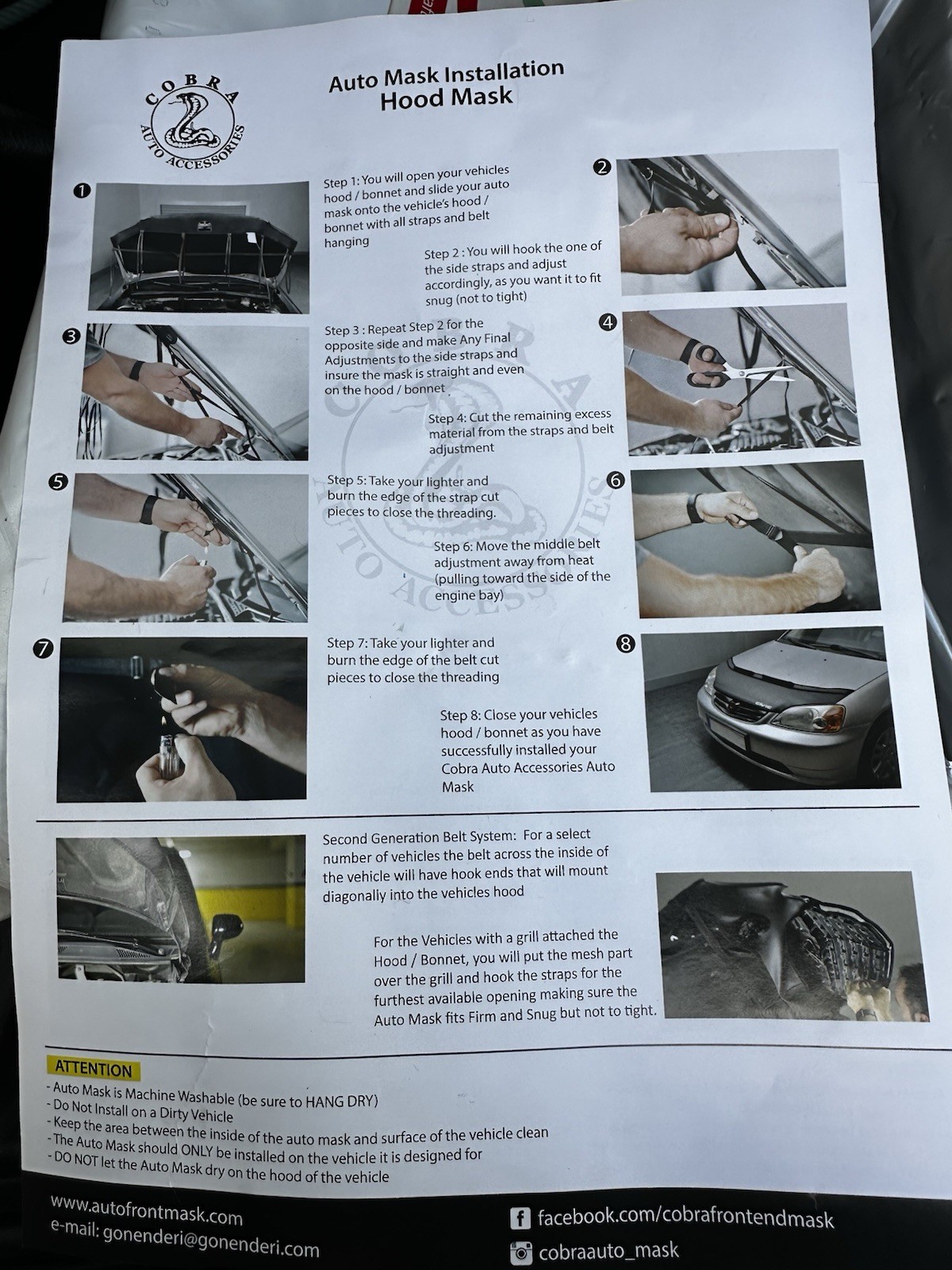 2024 Kia Telluride front bra brand new
