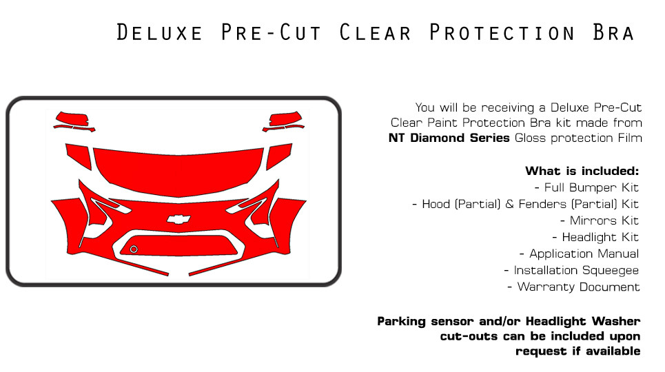 Chevrolet Bolt EV 2022-2023 PreCut Paint Protection Film Clear Bra PPF