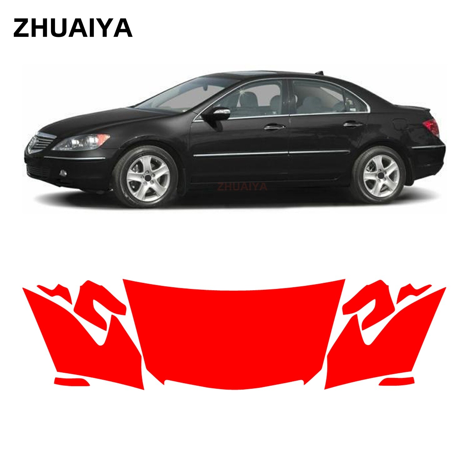Partial Hood + Fenders PPF Paint Protection Film For Acura RL 2005-2008