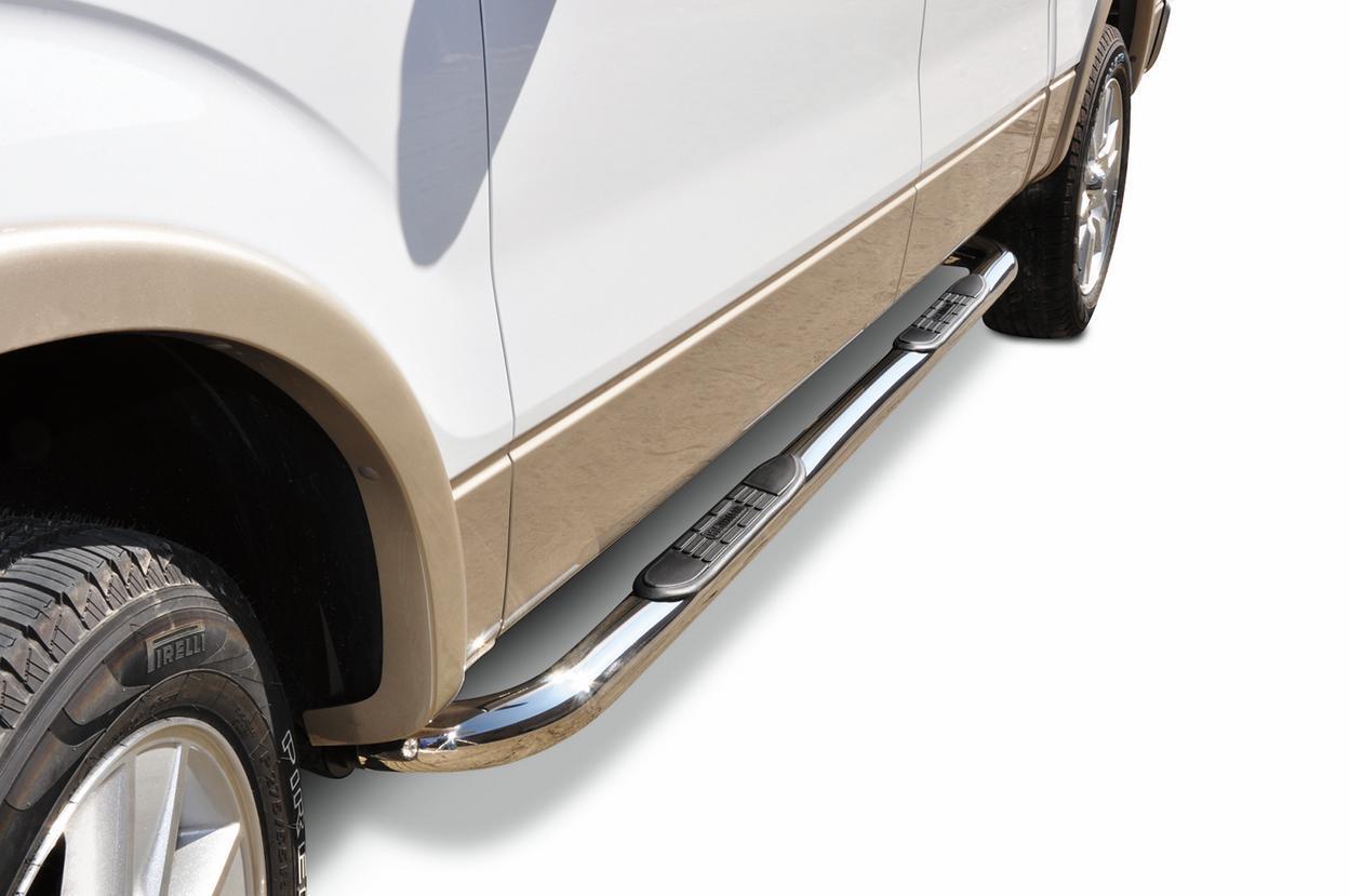Big Country 3″ Round Classic Side Bars – Complete Kit with Brackets – Stainless