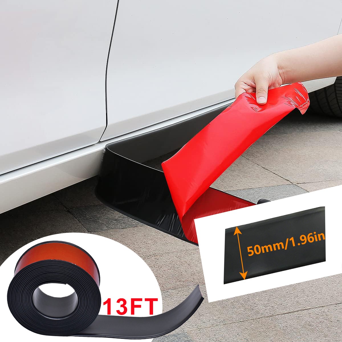 4M Rubber Side Skirt Rocker Panel Trim Strip For Most Chrysler Bumper Protector
