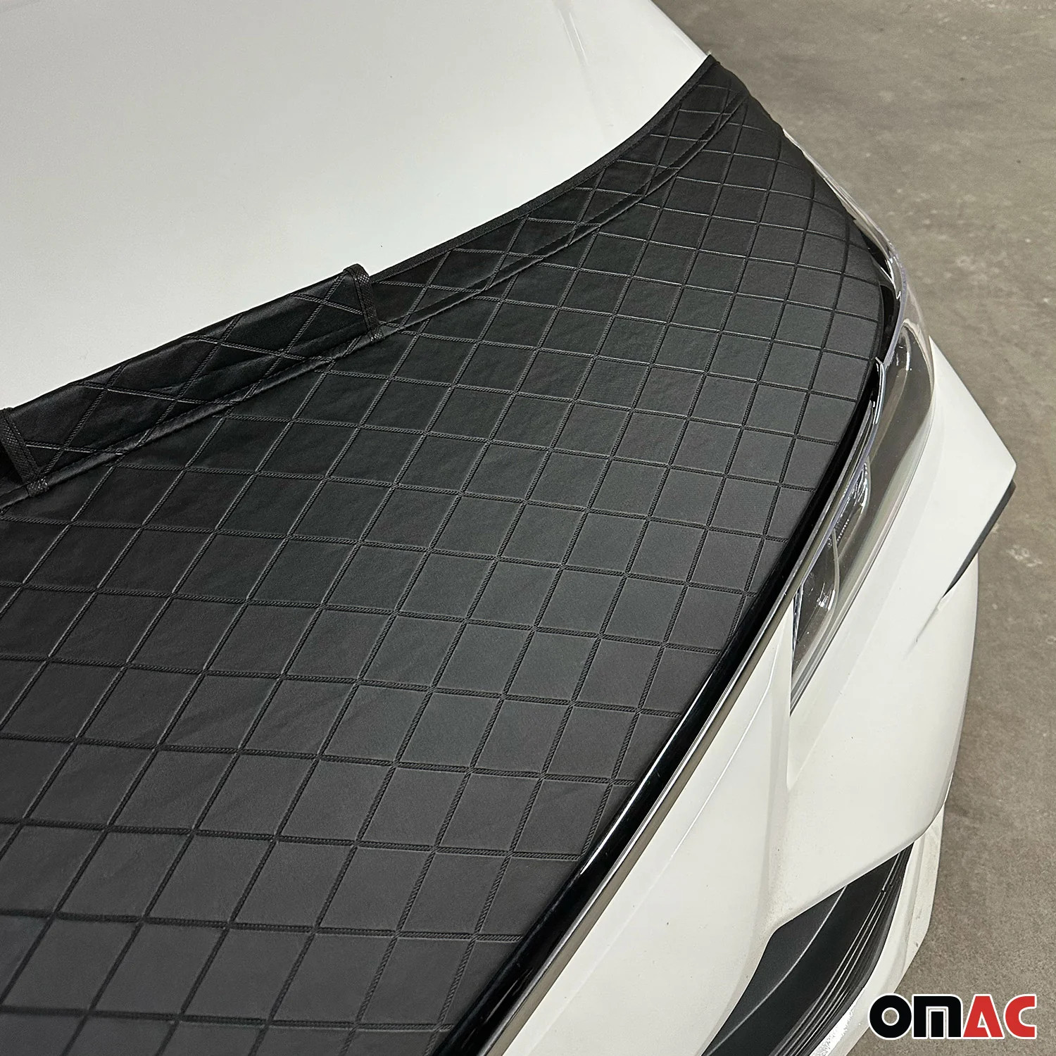 Car Bonnet Mask Hood Bra Diamond for Audi A4 A4 Quattro S4 RS4 2004-2008 Black