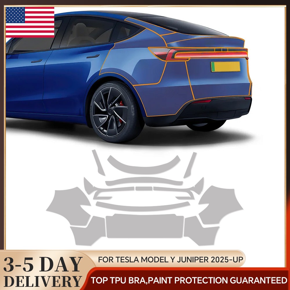 Tesla Model Y Juniper 2025 Rear Bumper Precut Paint Protection Film PPF TPU Kit