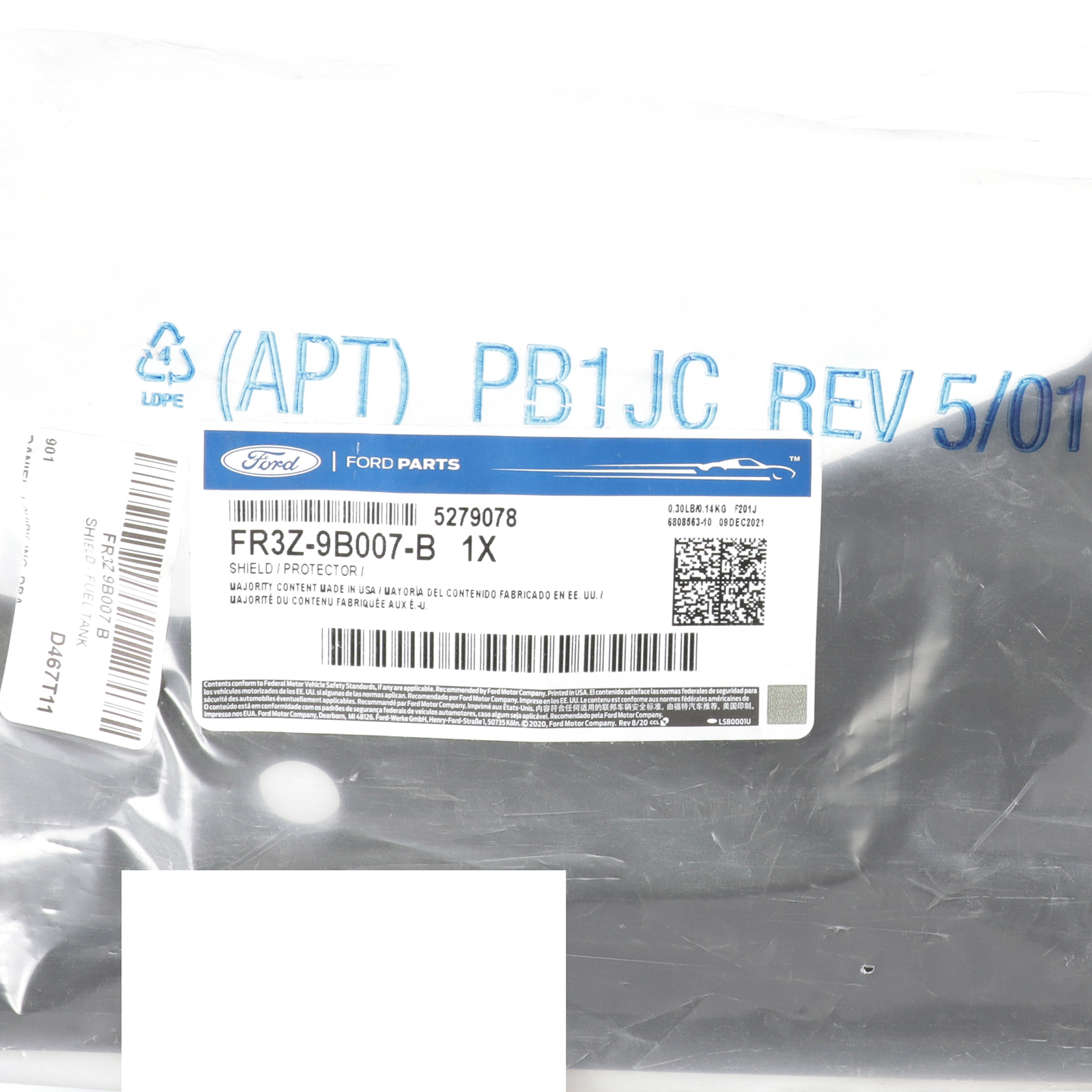 NEW OEM GENUINE Ford 2015-2021 Mustang Right Upper Fuel Tank Shield FR3Z-9B007-B