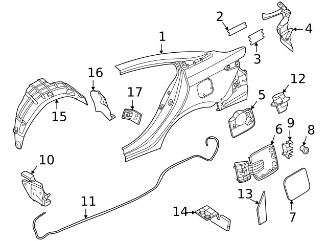 Genuine Nissan Stone Guard 78816-5EF0A