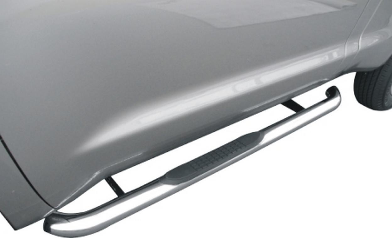 TrailFX Step Nerf Bar – 3 Inch Round Bent Pol Stainless Steel Without End Caps F