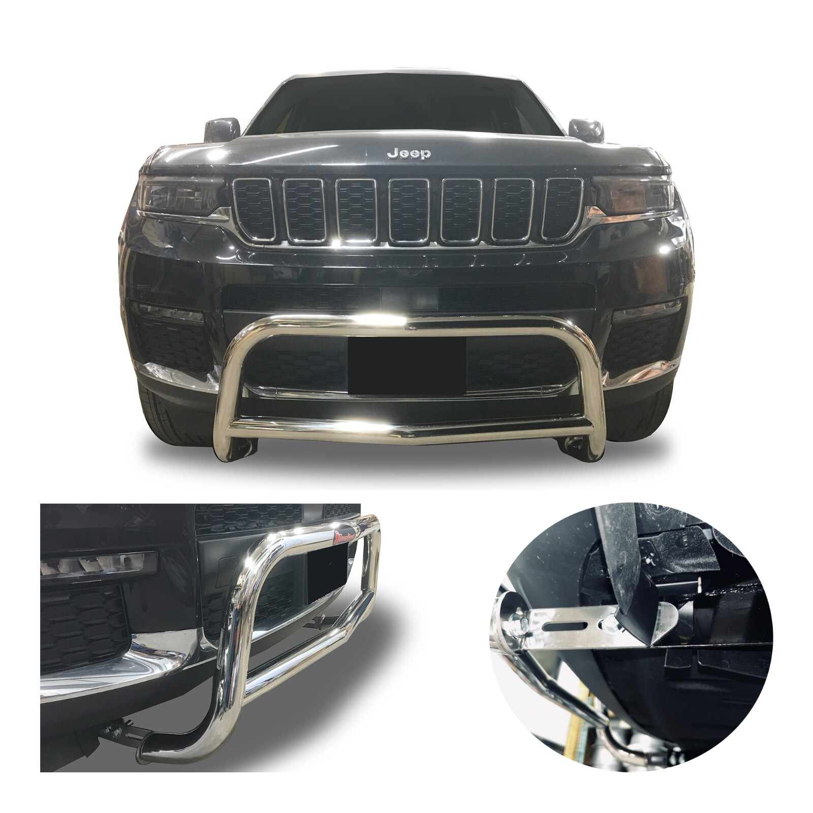 fits Jeep Grand Cherokee L 2021-2024 Front A-Bar Bumper Guard Grille Protector