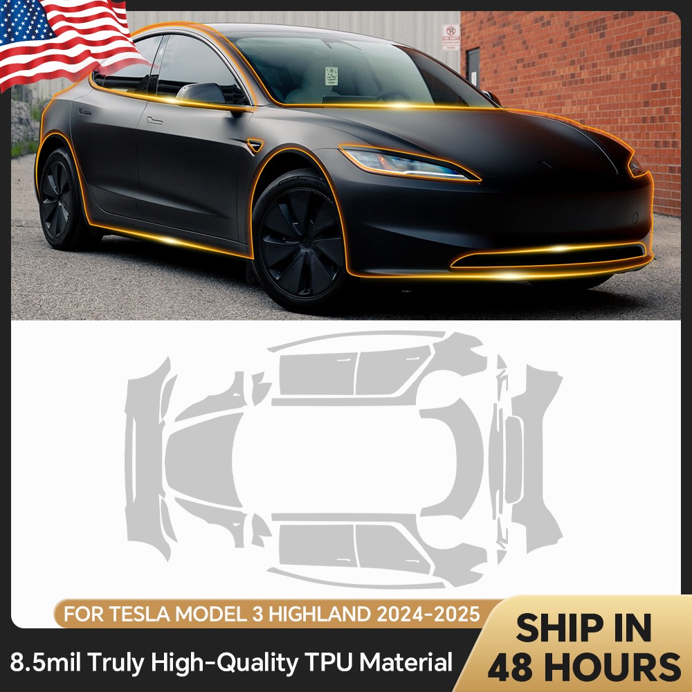Matte PPF For Tesla Model 3 2024-2026 PreCut Paint Protection Kit – Full Vehicle
