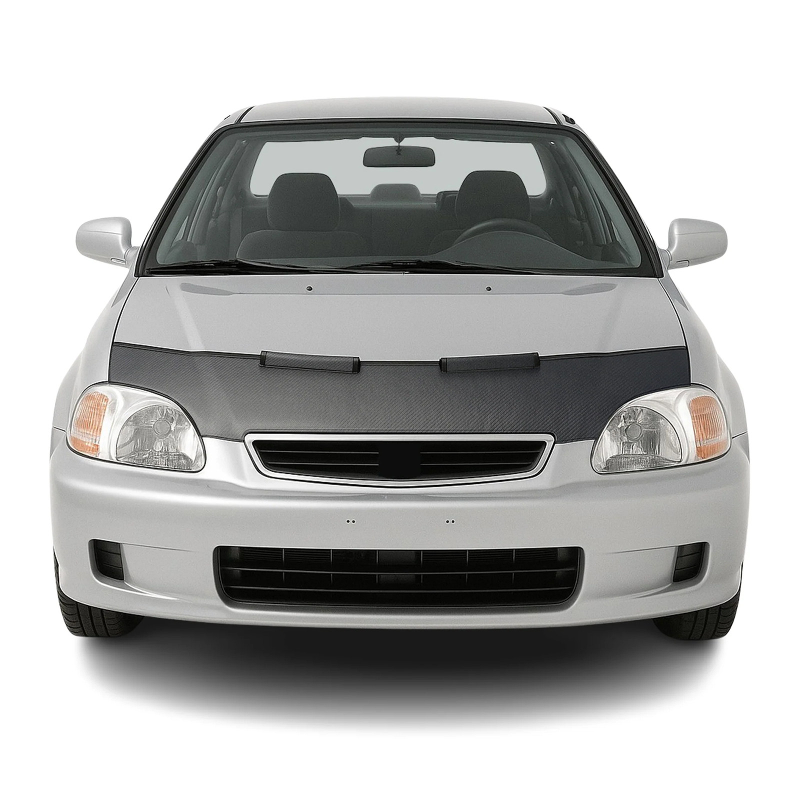 Car Bonnet Mask Hood Bra for Honda Civic 1996-2000 Carbon Black 1 Pc
