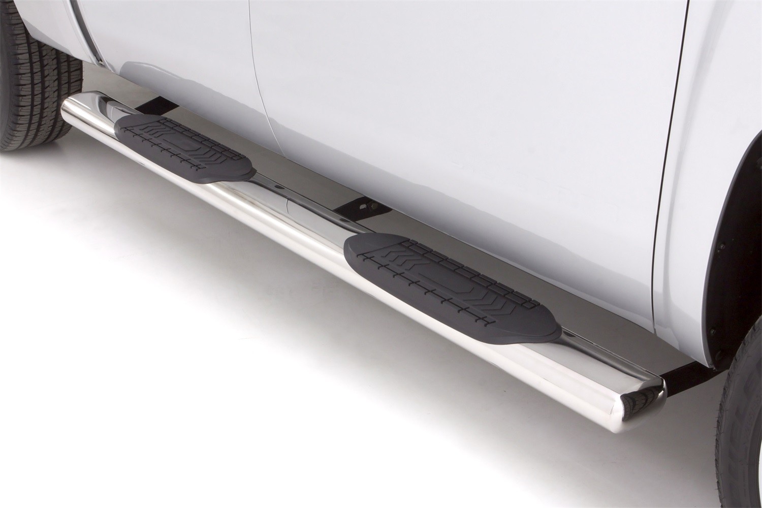 Lund 24385007 6 Inch Oval Straight Nerf Step Bars Polished Stainless