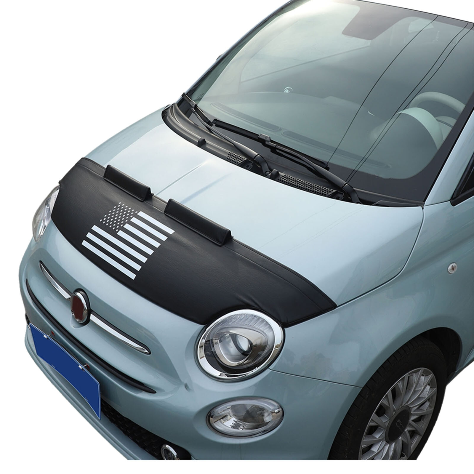 Front Bumper Lebra Hood Protector Mini Mask Bra Fit For Fiat 500 500C 2007-2024