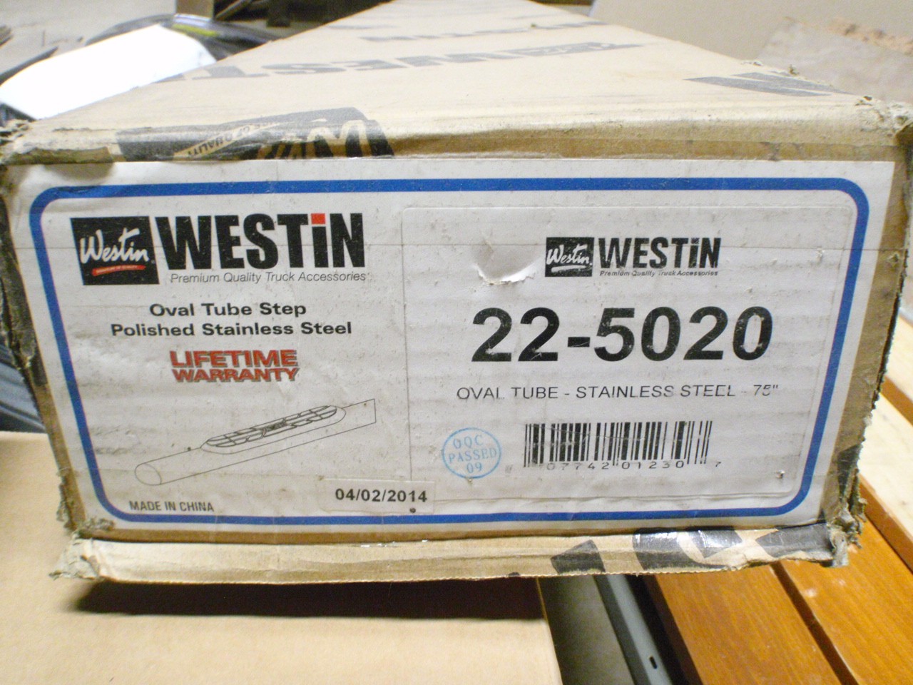 Westin 22-5020 Premier Oval 4 inch Nerf Step Bar Polished Stainless Steel SINGLE