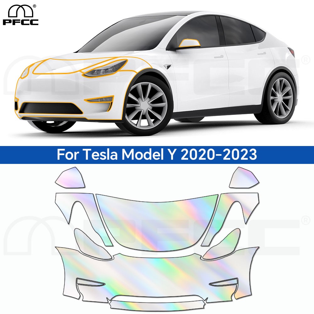 Tesla Model Y 2020-2024 Front PreCut Paint Protection Film Gloss Clear Bra PPF