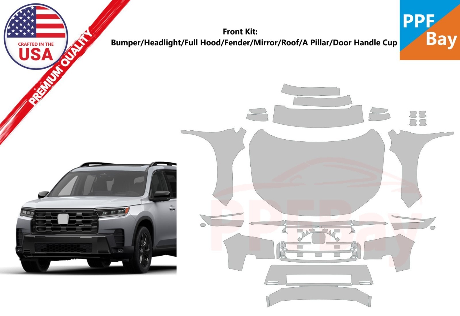 For Honda Pilot 2026 Full Front Paint Protection Film PreCut Kit PPF