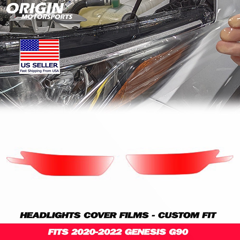PreCut Headlights Protection Clear Covers Bra Film Kit PPF Fits 2020-2022 G90