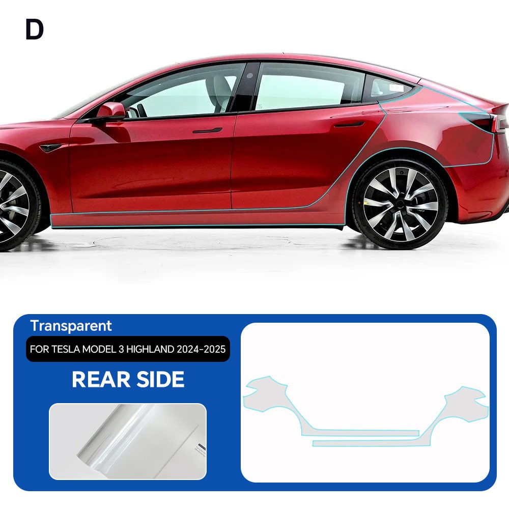 2024-2026 Tesla Model 3 Highland Full Car PreCut Paint Protection Film Clear PPF