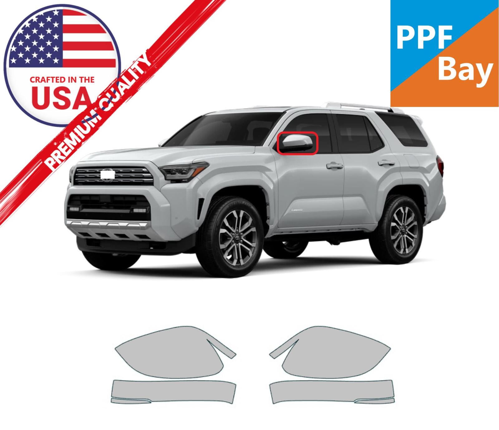 For Toyota 4Runner 2025 Side Mirror Paint Protection Film PreCut Kit PPF