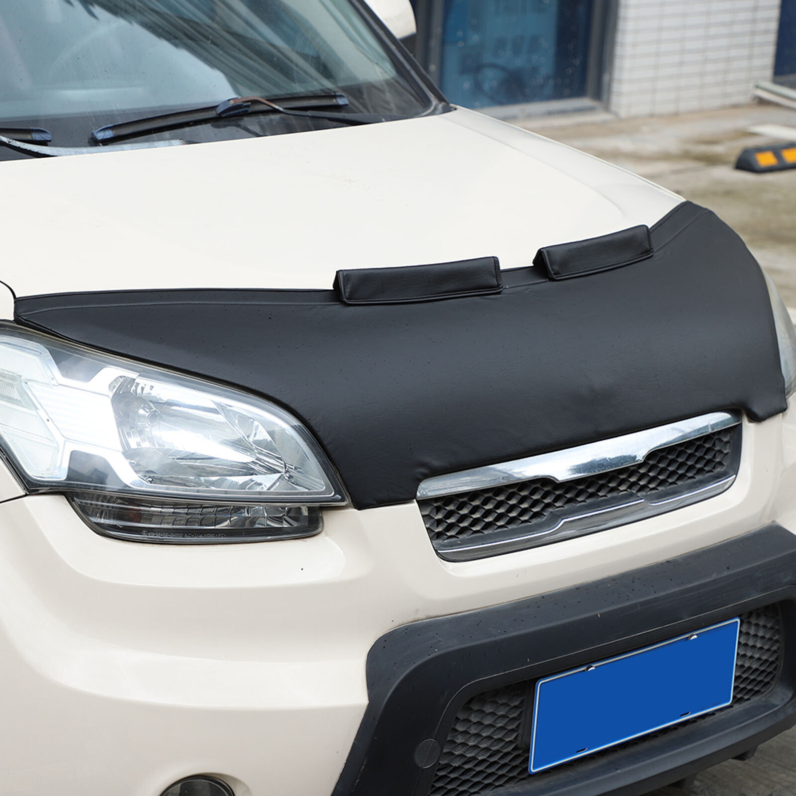 Front End Bumper Hood Mask Bra Cover Protection For Kia Soul 2009.-2013 Lether