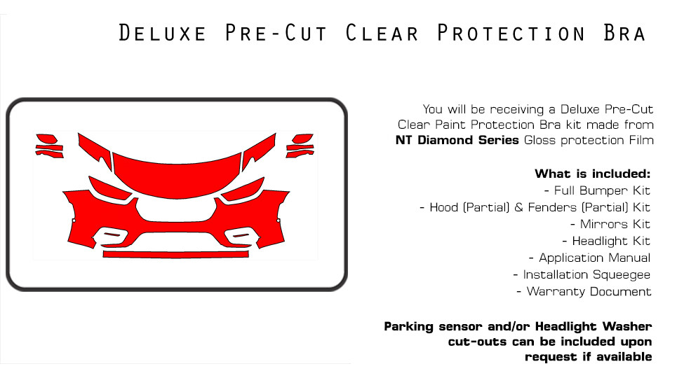 Chrysler Pacifica 2021-2025 PreCut Paint Protection Film Clear Bra PPF